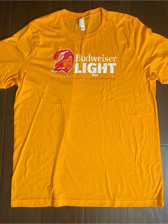 Budweiser Other - Tampa Bay Buccaneers Throwback Bud Light TShirt Men's Orange Short Sleeve NFL M
